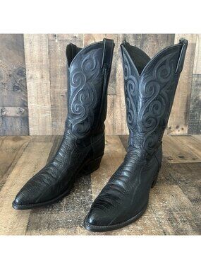 Dan Post Vintage Ostrich Leg Western Cowboy Boots Mens 10.5 D